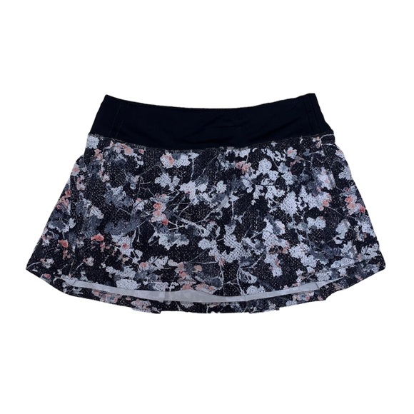 LULULEMON Spring Bloom Black Pace Rival Skort 4 - Picture 5 of 16